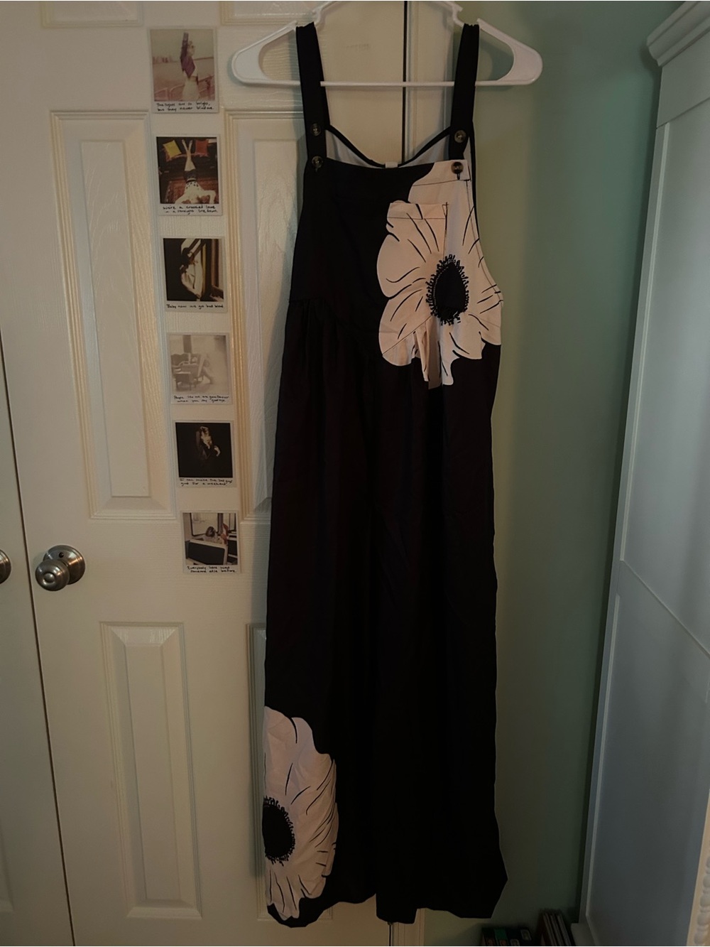 NEW Unbranded Black Floral Pinafore Maxi Dress